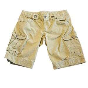 Athleta Cargo Shorts Outdoors Hiking Casual Mustard Yellow Womens‎ Size 12 EUC